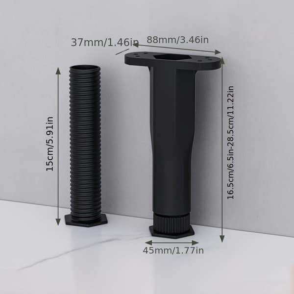 Møbelstigerør 10 cm Justerbar Seng Stol Bord Sofa Løfter Kraftig