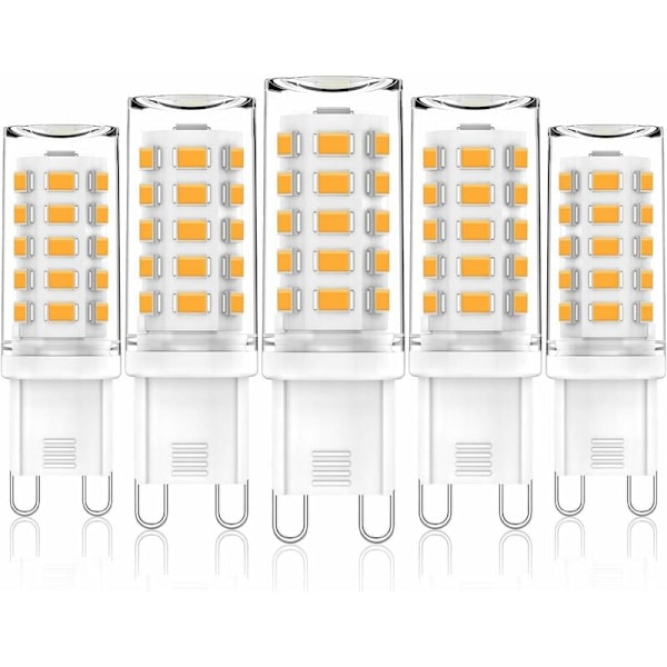 G9 LED Varmt Hvit, G9 LED Pære 3W tilsvarende 28W 33W 40W Halogenpærer, AC 220V-240V, Flimmerfri, Pakke med 5, [Energibesparende]