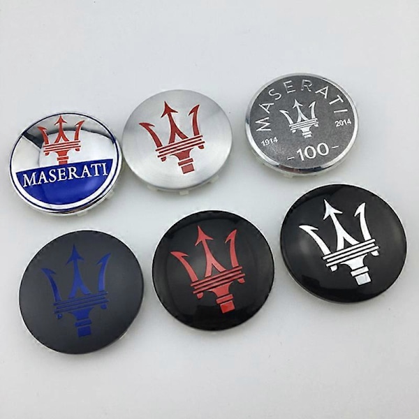 60MM 4ST Bilhjul Navkapsler Beskyttelse For Maserati Granturismo Levante Ghibli Gran GC Cabrio GT Quattroporte Coupe Tilbehør shry 2 2 4pcs