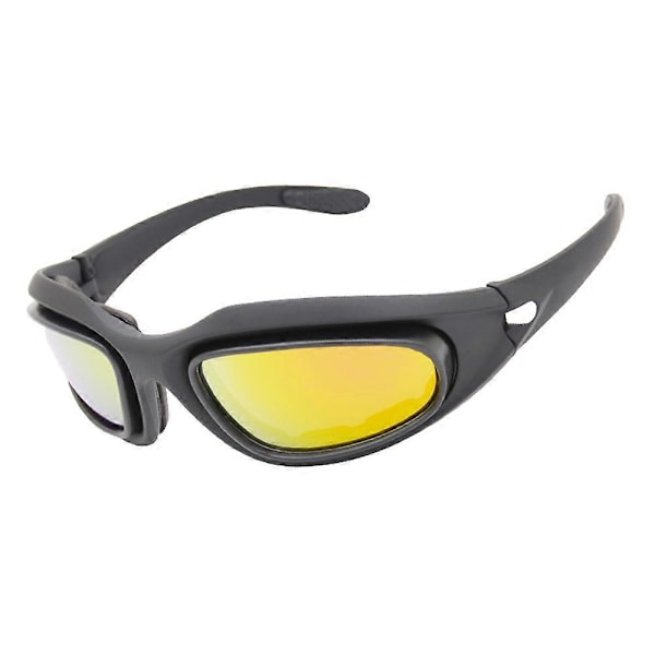 Polariserade UV400 Taktiska Glasögon C5 Skytteglasögon 4 Lins Kit Utomhus Sportglasögon
