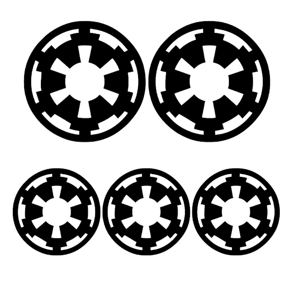 HK 5 kpl STAR WARS GALACTIC EMPIRE Auton Korin Puskurin Ikkunan Koriste Tarrat