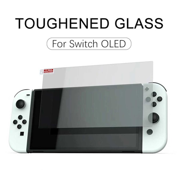 2-pak Nintendo Switch OLED fuld skærmbeskytter i hærdet glas transparent