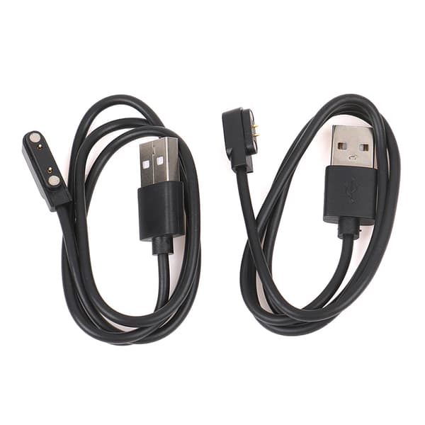 Universal Smartwatch - ladekabel Magnetisk ladekabel 2/4 Sort 7,62 mm 2-polet