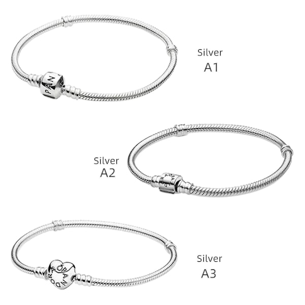 Pandora Käärmeneule Rannekoru Sylinterilukolla Ja Sterling Hopealla, 50% Alennus{hh]