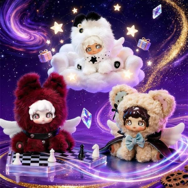 ETTA Star Wing Illusion Plys Blind Box Fyldt Nøglering Taske Ch 1 Box Random