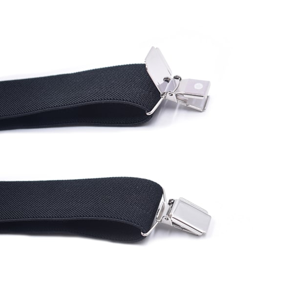 Herrhängslen, elastiska hängslen för män, hängslen för män, 4 clips, X-formade elastiska hängslen, hängslen