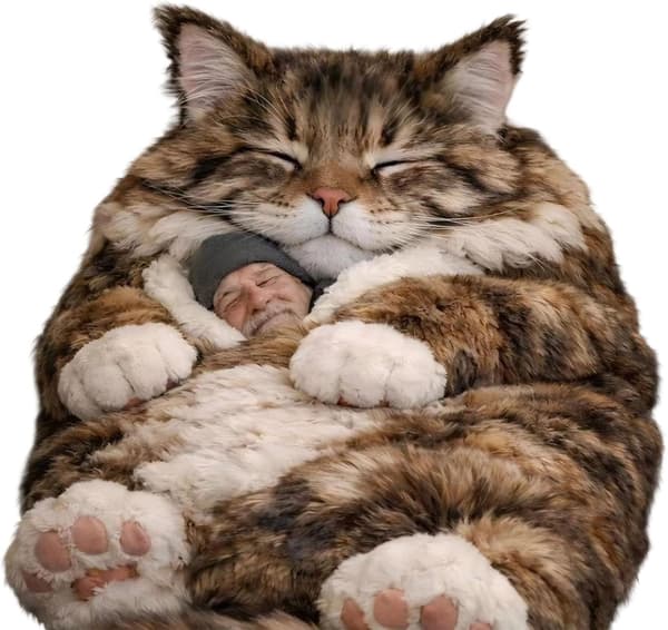 Fluffy sovepose til voksne, plys katteformet sovepose til voksne, yndige kattekuvertsoveposer, vaskbart varmt tæppe, farve E Color B