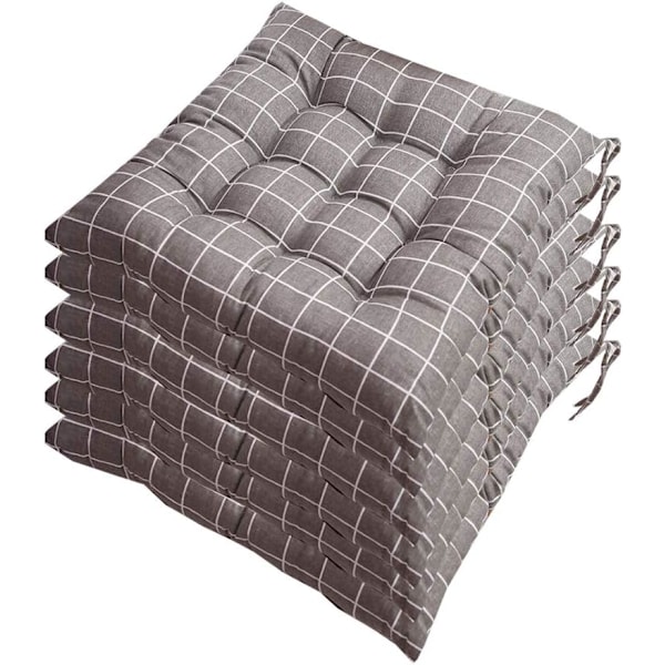 Sett med 6 stoltrekk 40x40, dekorativ pute stolputer{HH} A