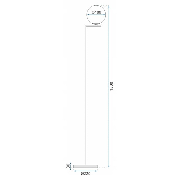 GLAMOUR GULVLAMPE APP921-1F