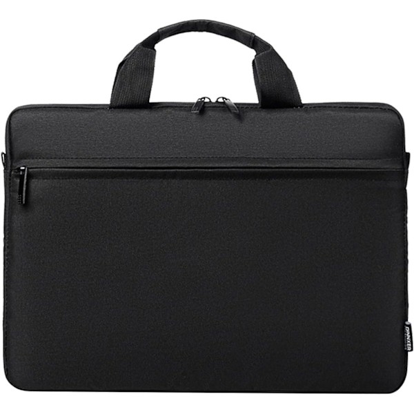 Klassisk laptopväska, smal portfölj, vattenavvisande, skumvadderad, anti-kollisionsskydd, 15,6 tum