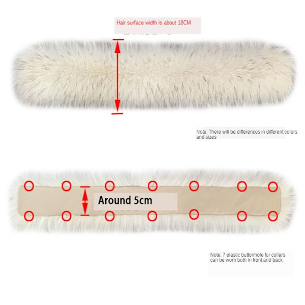 Dunjakke Pelskrave Stribe Faux Krave GRÅ 85CM 85CM grå