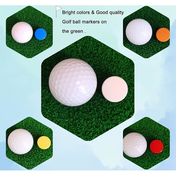 CASA Golf Position Golfbollsmarkörer - Set Innehåller 100 Markörer 19MM