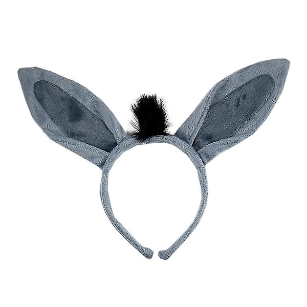 stk Party Hårete Esel Pannebånd Hårbøyle Nese Hale Slips Hansker Sett Halloween Julekostyme Cosplay Hodeplagg Dekorasjon