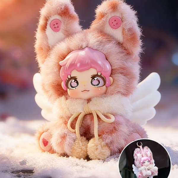 ETTA Star Wing Illusion Plys Blind Box Fyldt Nøglering Taske Ch 1 Box Random
