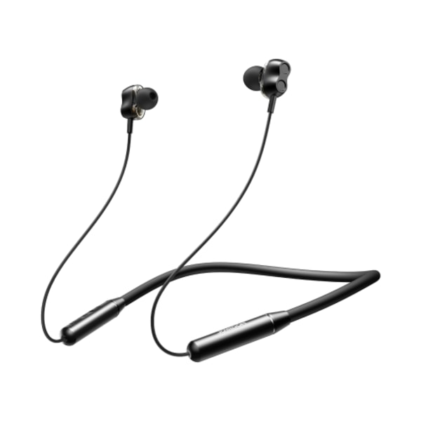 JOYROOM JR-DY01 Nakkebøyle Trådløse Bluetooth Magnetiske Doble Dynamiske In-ear Sport Hodetelefoner for Utendørsbruk Black