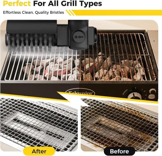 Electric Grill Brush Adjustable Stainless Steel Cleaning Brush for Grills