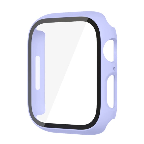 Glass+ Cover för Apple Watch case 9 8 7 6 SE 5 iWatch Tillbehör Skärmskydd Apple Watch Series 45mm 41mm 44mm 40mm 42mm 38mm Lila Lilac 38mm series 321