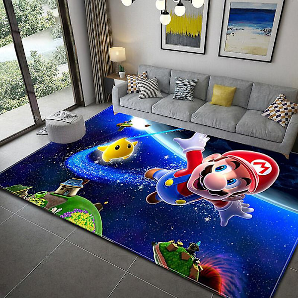 3D Tecknad Super Mario Tryckt Vardagsrum Sovrum Matta Krypmatta Golvmatta 6 6 80X120cm
