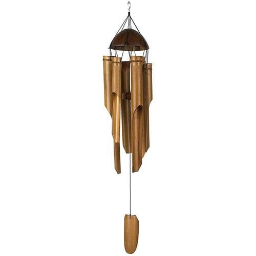 60 cm suuri tuulikello Feng Shui puutarha säänkestävä bambu kookos
