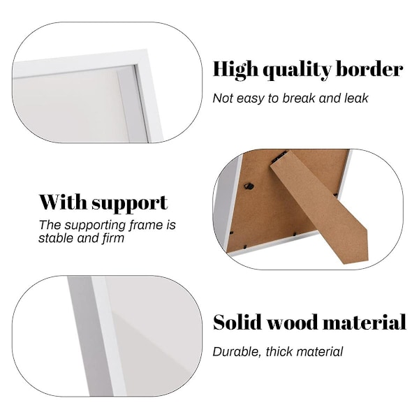 Skuggbox A4, 5 cm djup boxformad fotoram för bord och vägg, 3D-bildram displaybox för hantverk Black