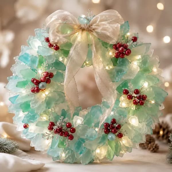Sæt med julepynt i havglas, glødende håndlavede dekorative gaver Glowing Angels