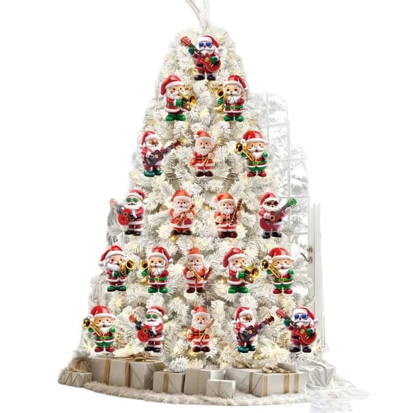 Klassisk juletræsornament med julemanden 12-piece set