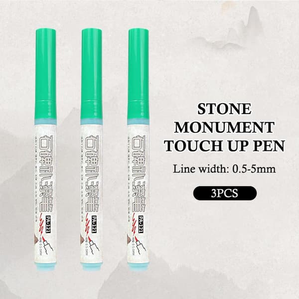 3-pack Golden Gravestone Marker Pen Weatherproof Paint Marker Pen Graf A4 A4