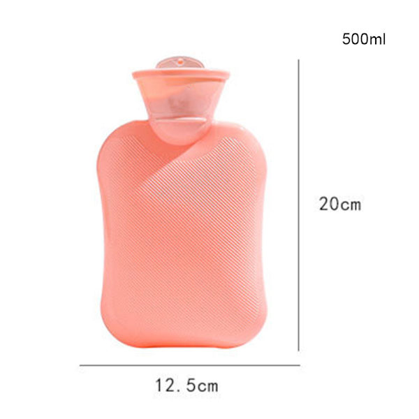 Varmtvannsflaske 500/1000 ml Multifunksjonell vannfyllt håndvarmer Praktisk vintertilbehør Rosa Pink 500 ml