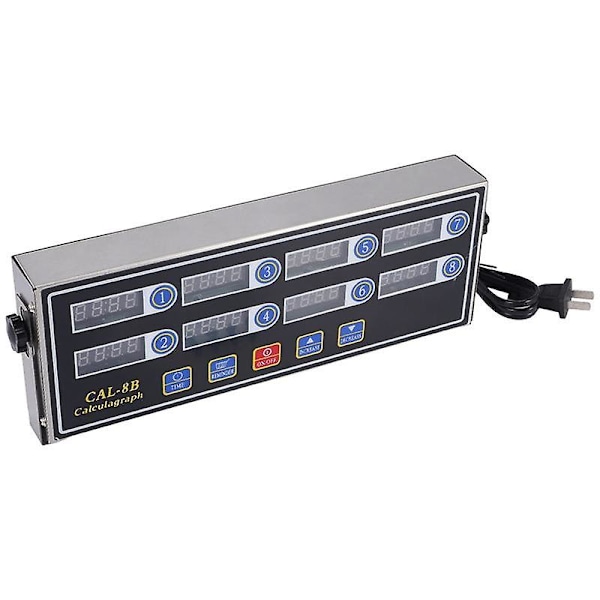 Cal-8b Portabel Kalkulagraf, 8-Kanalig Digital Timer, Köksmatlagnings-Timer LCD-Display Klocka Skakningspåminnelse
