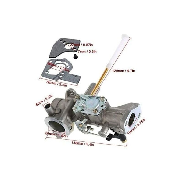 Retrayal-kaasutin Briggs & Stratton -moottoreille, osanumerot 498298, 692784, 495951, 492611, 495426, 490533, sopii 5 hv:n moottoreille.{hh}