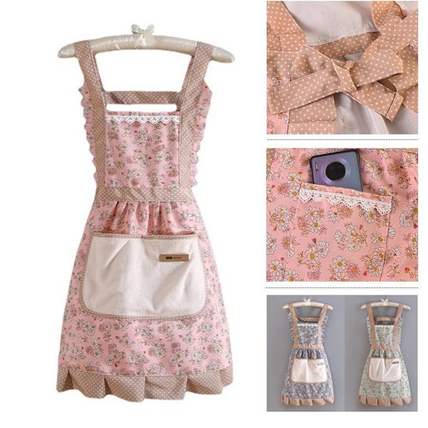 Förkläden Prinsessförkläde ROSA HANDDUKSFICKA HANDDUKSFICKA nål pink towel pocket-towel pocket