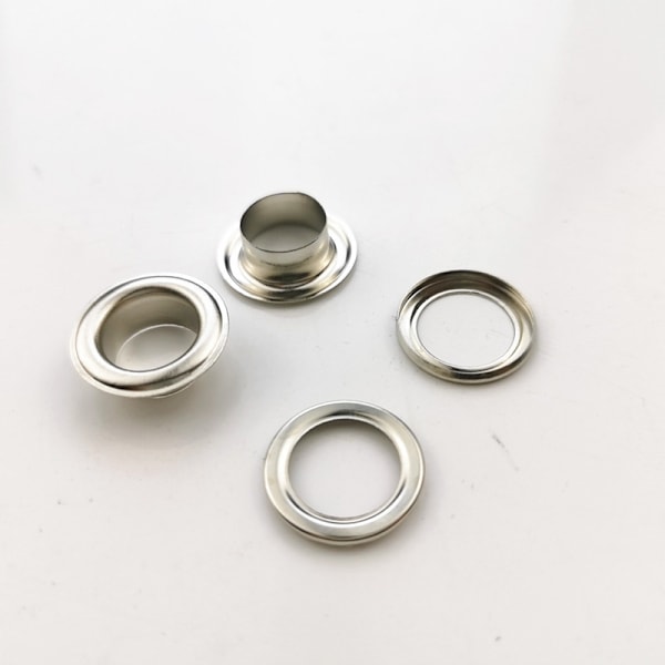 Øjetang, professionelt øjesætningssæt med 100 stk. (indvendig diameter 10,5 mm) metaløjer til læderstofpresenning PVC gardinmejsel
