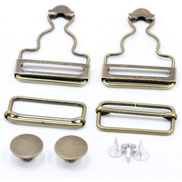 6 sæt overalls spænder (38 mm) metal seler erstatningsspænder{HH}