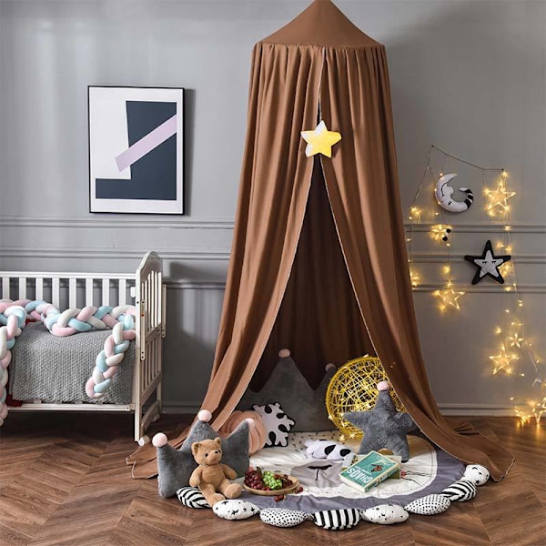 Baby Chiffonghimmel Sänghimmel Lektält Barnrum Höjd: 240cm Fållängd: 260cm brown