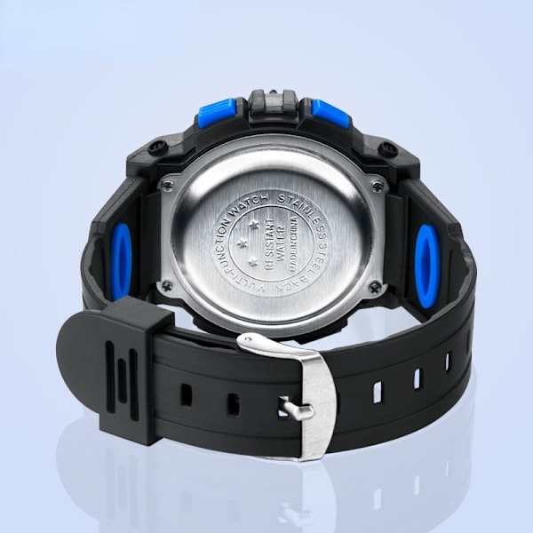 Sportklocka Barnklockor Silikonarmband Vattentät LED Digital Klocka För Barn Student Flicka Pojke Armbandsur blue