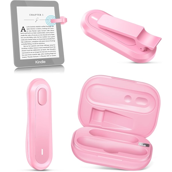 Sidvändare för Kindle PaperWhite, Fjärrkontroll för Kindle iPad iPhone, Trådlös Klicker för Sängläsning Ki