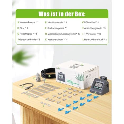 RAINPOINT Automatic Watering System, Adjustable Water Volume, Automatically Waters Large and Small Indoor Plants, DIY Drip Irrigation Kit