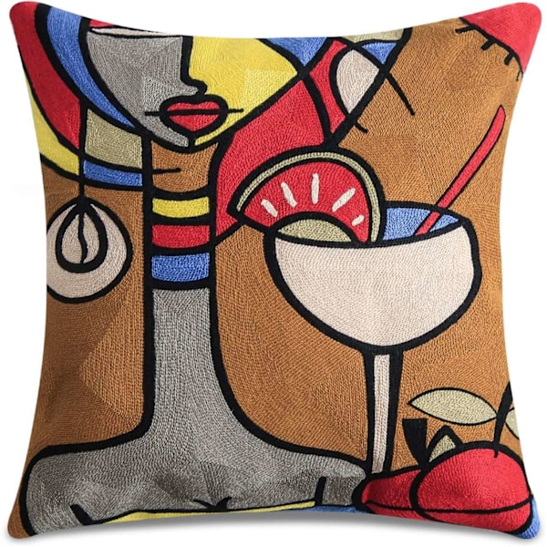 Sett med 4 Picasso putetrekk 45x45 cm Dekorativ sofapute - Perfekt