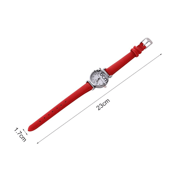 Damklockor Läderarmband RÖD rode