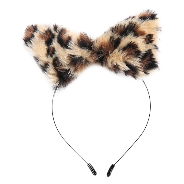 Kattöron Söt Present Sött Hårband Hårband Kvinna Flicka Håraccessoar Leopardmönster