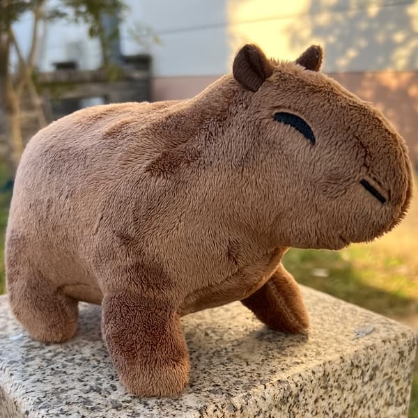 22,35 cm Capybara Plyslegetøj Blødt Udstoppede Dyr Gave Brown