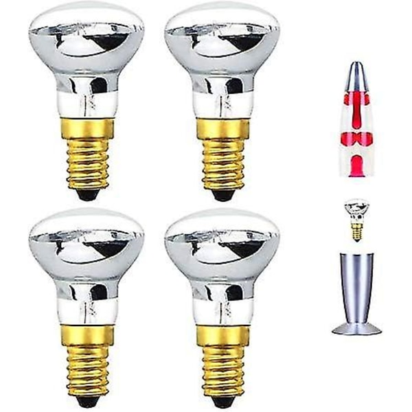 Topp (4 stycken) R39 E14 Reflektorlampa 25w E14 Lavalampa R39 Reflekterande Ljuskälla 25w E14 R39 Lavalampa Varm[hp]