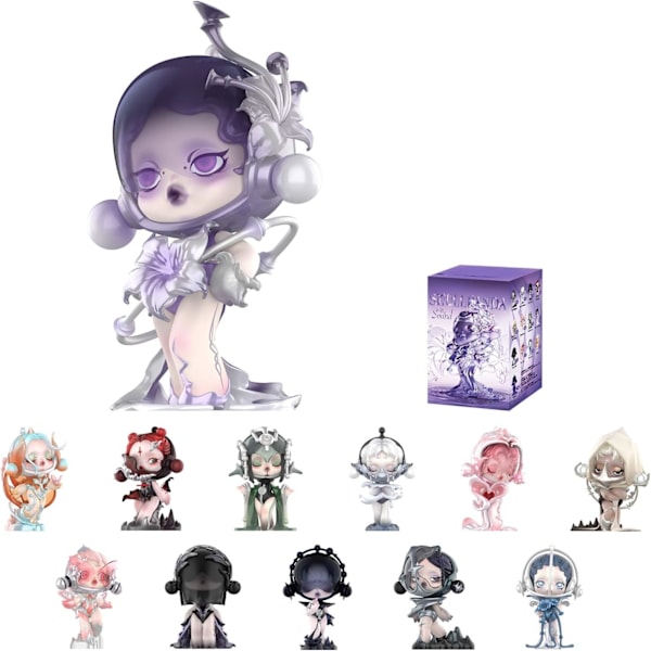 POP MART SKULLPANDA Sound Series -nuket, Blind Box -nuket, satunnainen design, keräilylelut, kodin sisustus, lahjat, yksittäinen laatikko{HH}
