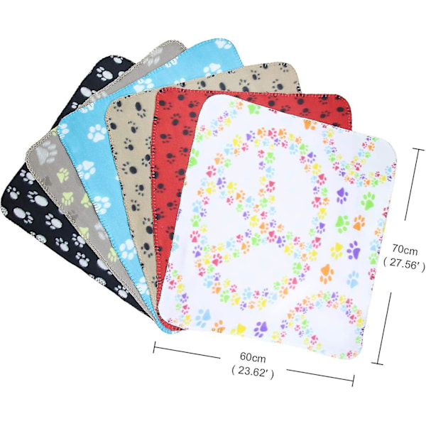 6-pack fleecefiltar, husdjursfiltar, valpar, gosiga filtar, hundar, katter, fleece husdjursmatta, dyna, säng, mjuk för djur, kattfilt, hundfilt