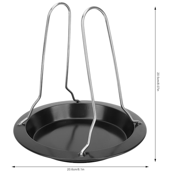 Rostningspanna Portabel Utomhus Camping Rostfritt Stål Vertikal Kycklingrostningspanna med Ställ Kök Grillverktyg