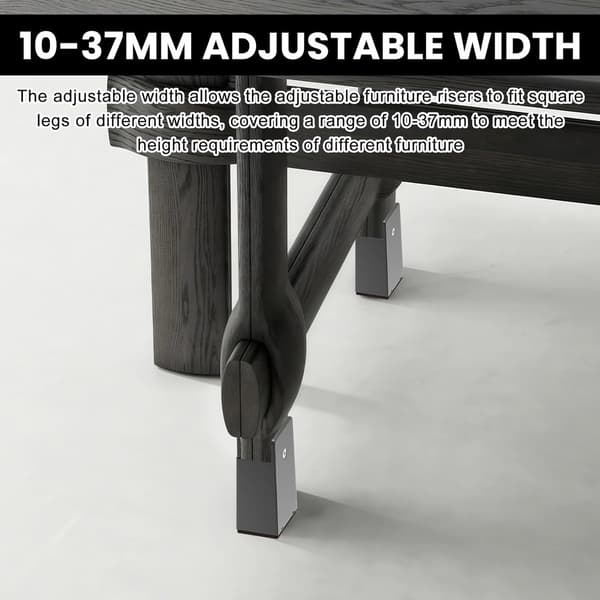 Møbelstigerør 10 cm Justerbar Seng Stol Bord Sofa Løfter Kraftig
