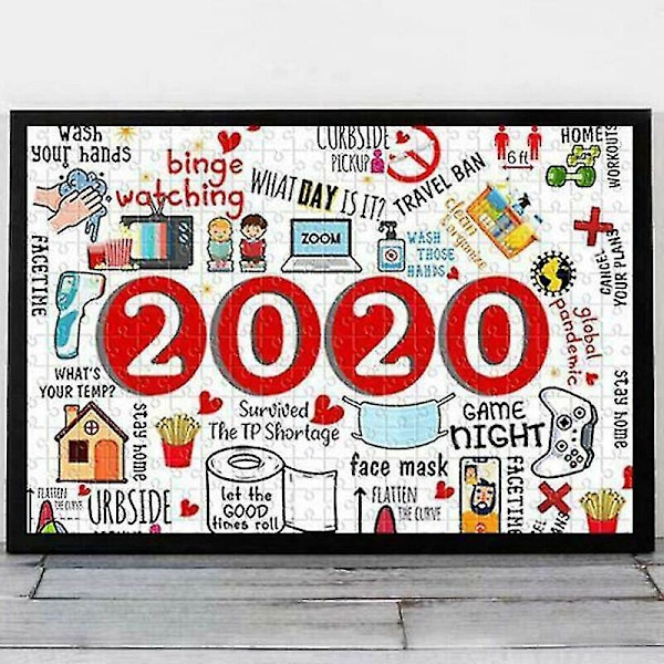 Pussel med 1000 bitar 2020 Jul-pussel för vuxna barn leksaker prydnad