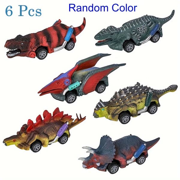 Dinosaur Redebiler 6-pakke - Legetøj til 3+ år Drenge & Piger, T-Rex Design, Perfekt til Festligheder 6pcs