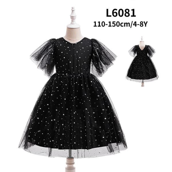 Blomstret Halloween Cosplay Kjole til Piger - Prinsessekostume til Feriefester WS085 - Orange - with Hat 140cm/7Y