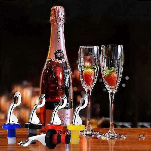 10 Pcs. Wine Stopper Expanding Manual Beverage Bottle Stopper Reusable Leak-proof Wine Bottle Airtight